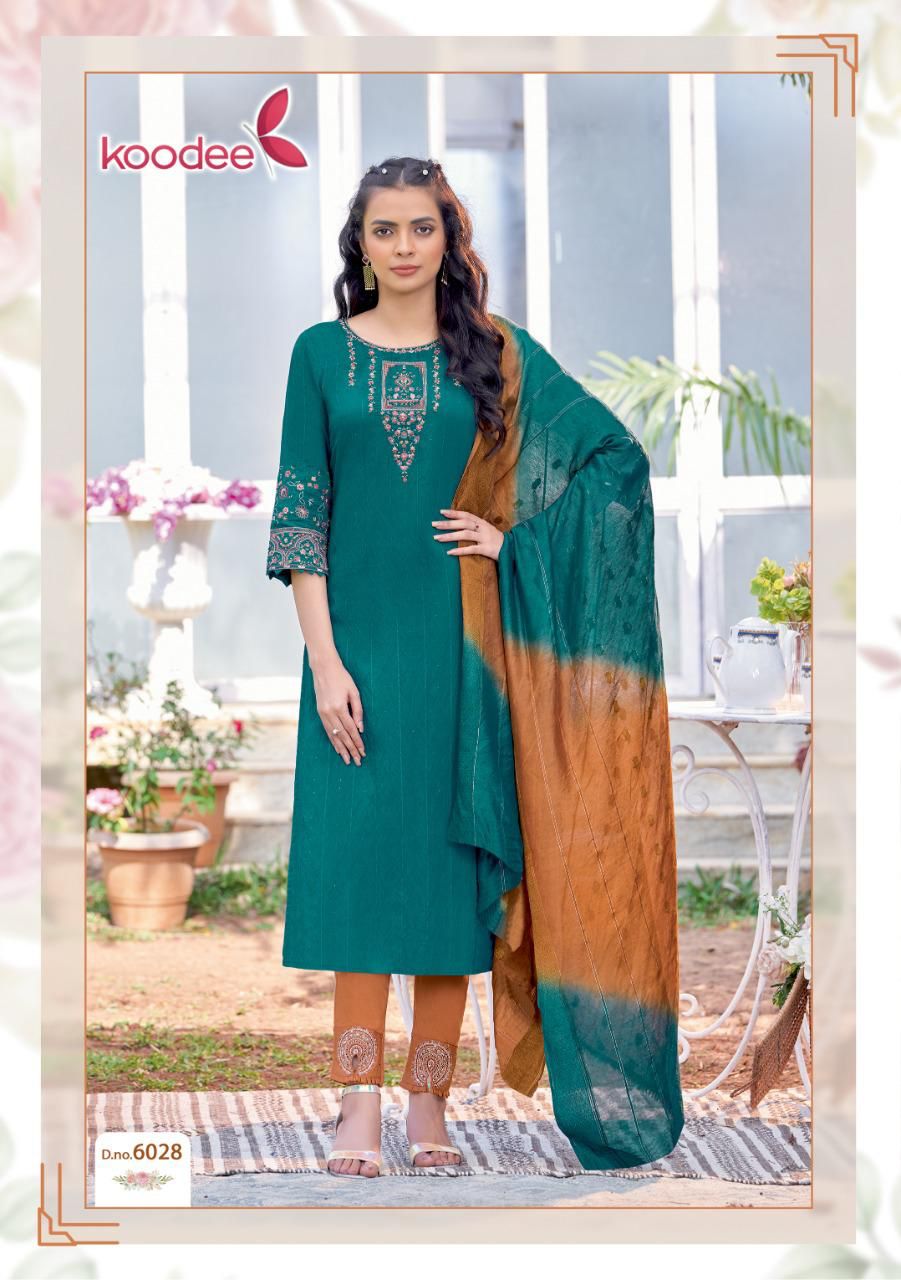 Koodee Riva 6 New Designer Fancy Festive Wear Ready Made Suit Collection